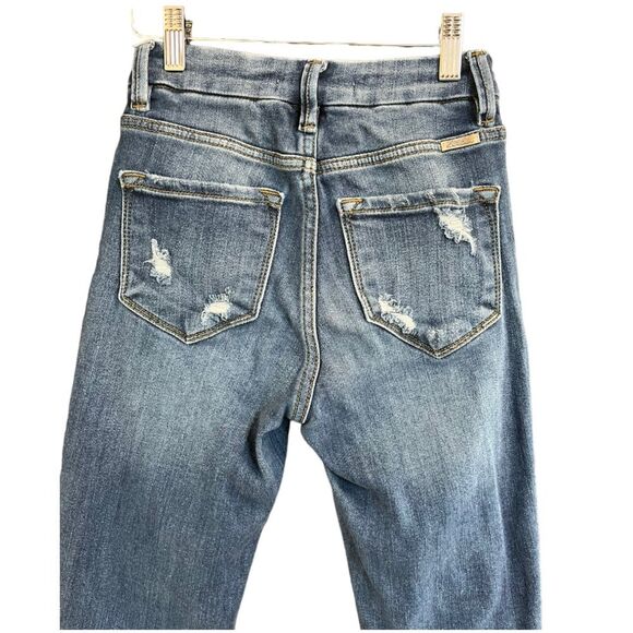 KanCan | Sophia High Rise Ankle Skinny Raw Hem Stretch Denim Jeans 0 / 23 - Picture 9 of 12
